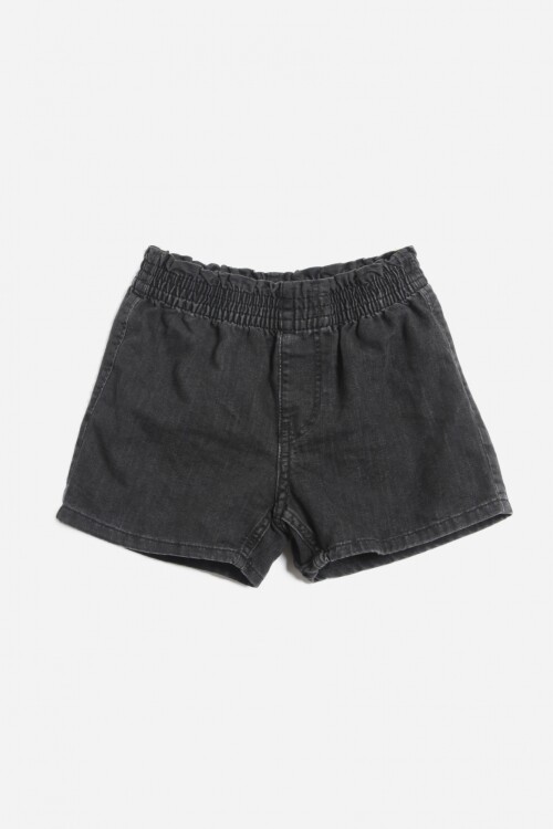 Short en lyocell con cintura elástica NEGRO