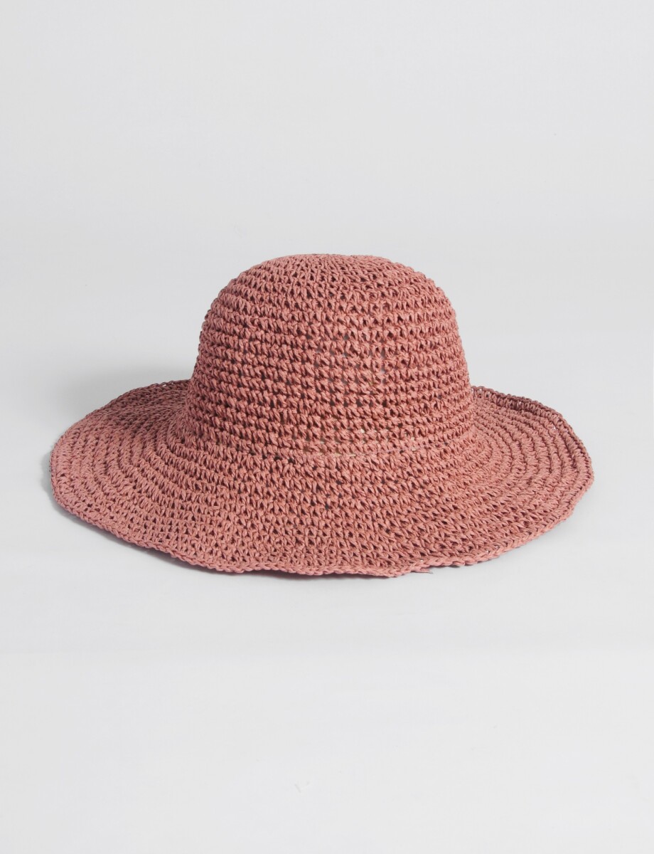 Sombrero papiro multicolor - rosa 