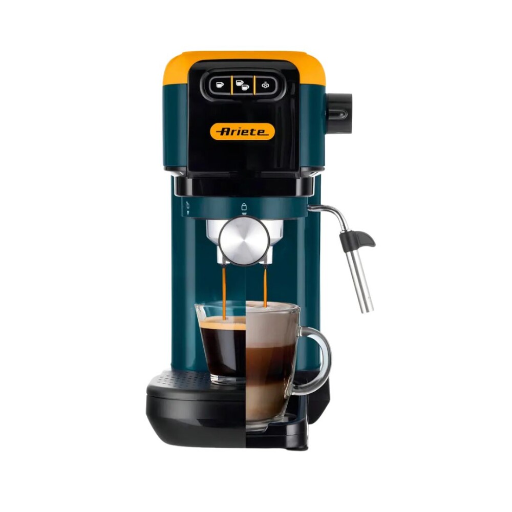 Cafetera Espresso - 15 Bares 1300W - con Espumador - Ariete Amarilla