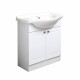 Mobiliario Baño Mueble Con Bacha Madera Blanco S/estantes 760X327X860