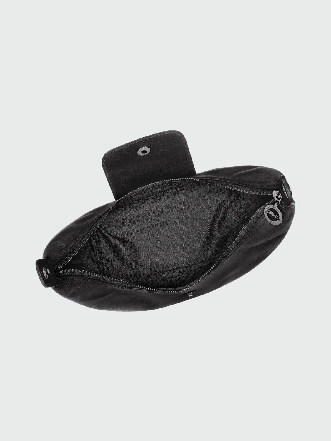 Longchamp - Cartera de cuero, le Pliage Xtra Negro