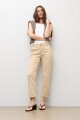 Pantalon recto chino beige