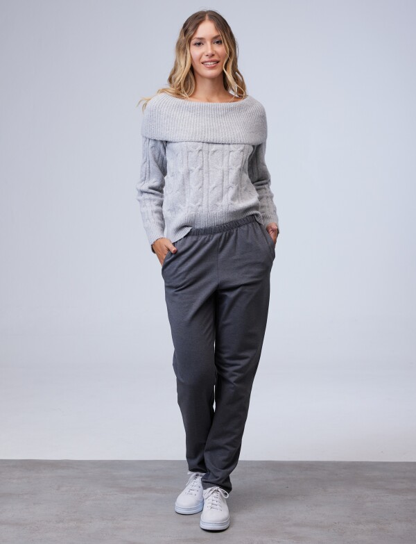 Pantalon Yoga Algodon GRIS