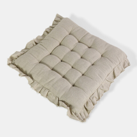 COJIN CUAD BEIGE P/SILLA 38X38CM Unica