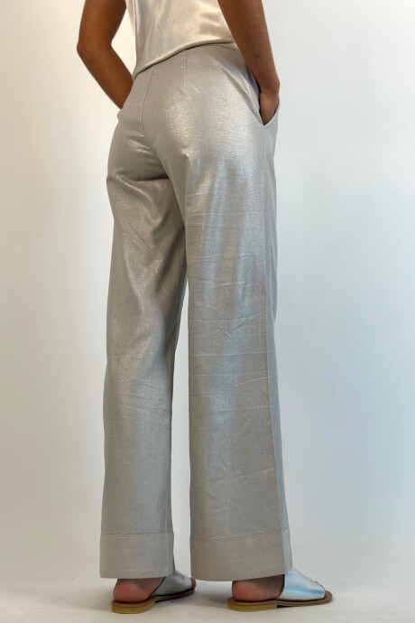 PANTALON METALIZADO CARMELO Plateado