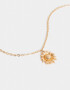 Collares Largos Con flores Collar Largo De Cadena Con Flor - Dorado