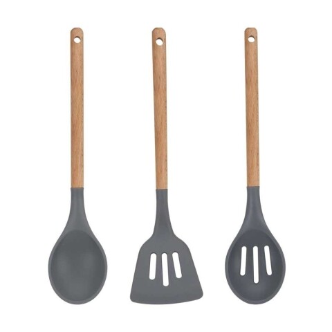 SET 3 UTENSILIOS SILICONA/MADERA BERGNER SET 3 UTENSILIOS SILICONA/MADERA BERGNER