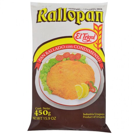 PAN RALLADO RALLOPAN EL TRIGAL 450 Grs PAN RALLADO RALLOPAN EL TRIGAL 450 Grs