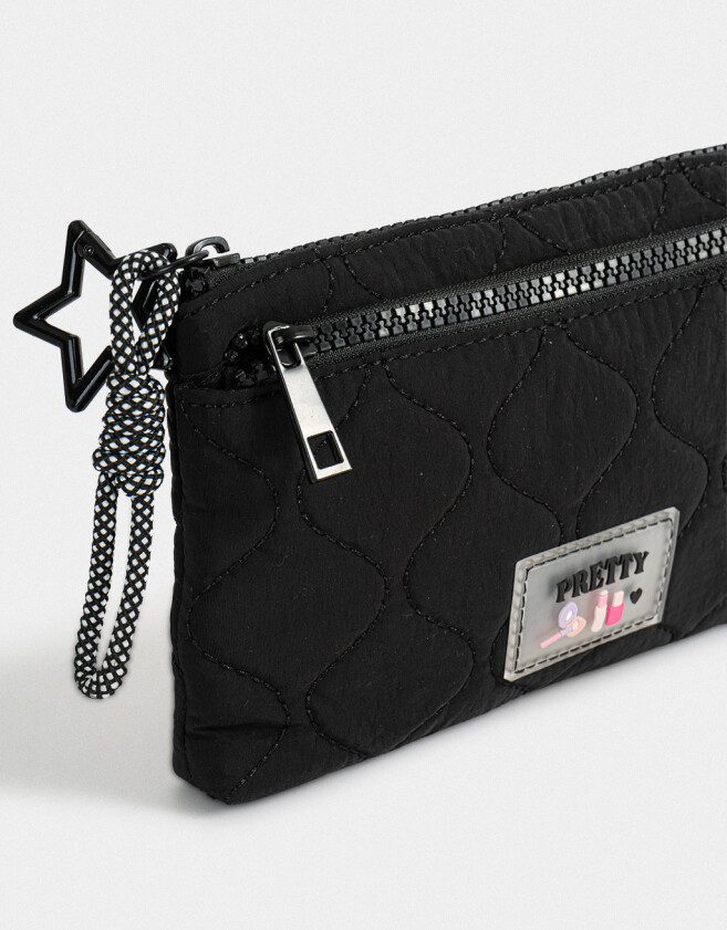 Porta Cosméticos Portacosméticos Puffy Negro - Negro