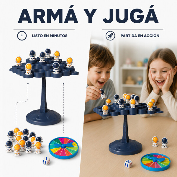 Juego de Mesa de Equilibrio Astronautas 50 Piezas Negro 1