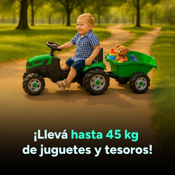 Auto Tractor Con Zorra Remolque Pedal Infantil Niños Pilsan Montable Auto Tractor Con Zorra Remolque Pedal Infantil Niños Pilsan Montable
