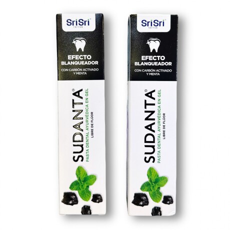 SRI SRI SUDANTA PASTA DENTAL CON CARBÓN ACTIVADOR Y MENTA 100g X 2 UNIDADES SRI SRI SUDANTA PASTA DENTAL CON CARBÓN ACTIVADOR Y MENTA 100g X 2 UNIDADES