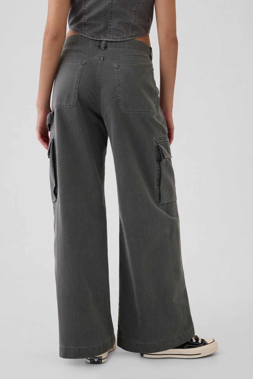 Pantalón Cargo Baggy Mujer Soft Black