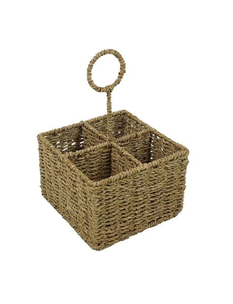 ORGANIZADOR 4 DIV. 20x20xH15CMS FIBRA NATURAL ORGANIZADOR 4 DIV. 20x20xH15CMS FIBRA NATURAL