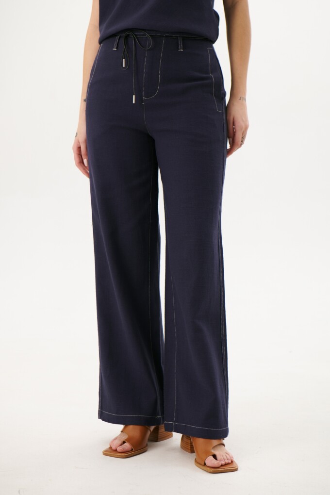 PANTALON LINO ART AZUL