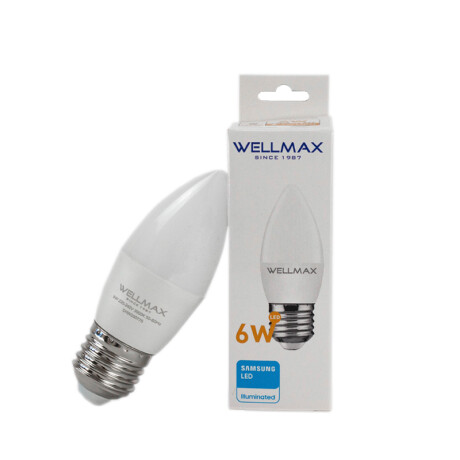 LAMPARA LED VELA 6W (EQUIVALE 45W) E27 CALIDA WELLMAX ++ N/a