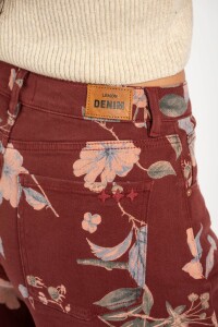 Jean Wide Leg Print Print