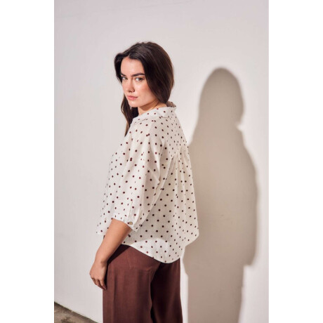 Blusa Lunares Nacar