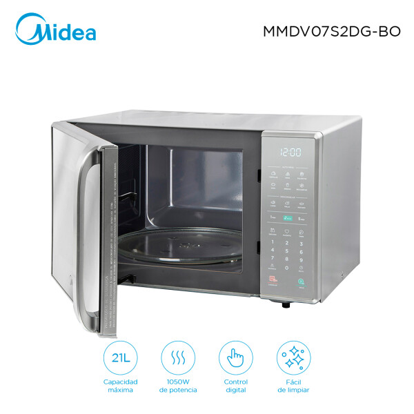 Microondas 21L Midea Silver MMDV07S2DG Microondas 21L Midea Silver MMDV07S2DG