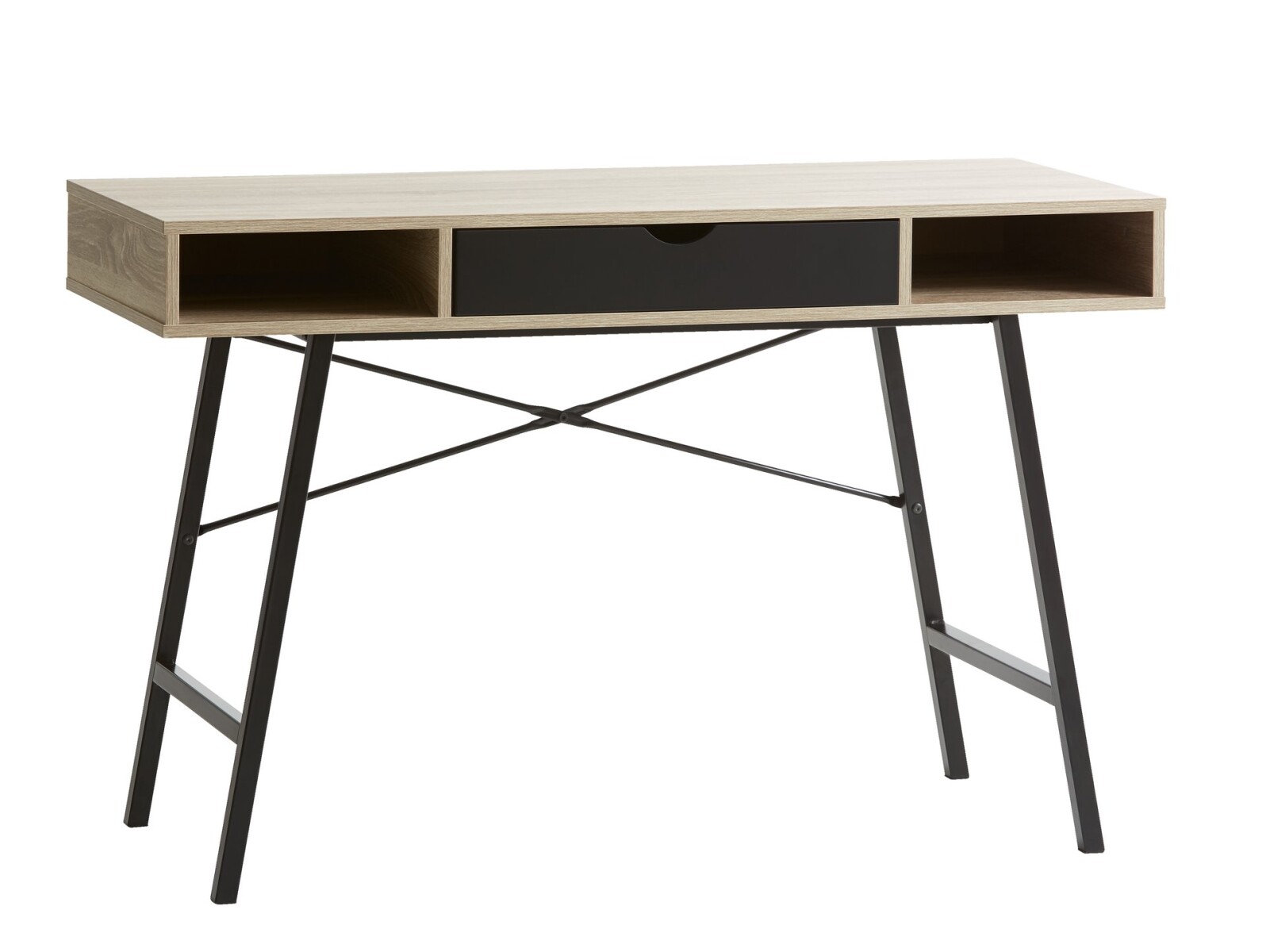 Escritorio ABBETVED 48x120 roble/negro 