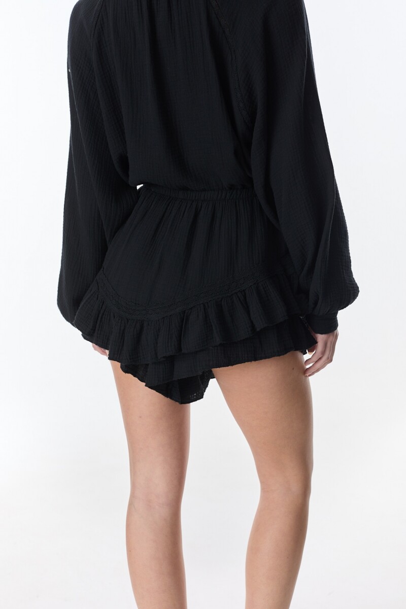 Short/Pollera Kai - Negro 