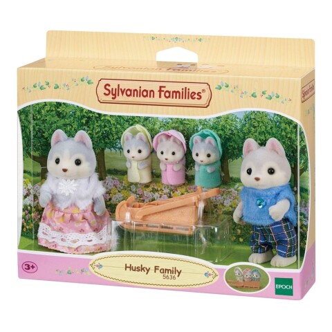 Sylvanian Families Husky Familia Con Trineo Trillizos Muñeco Sylvanian Families Husky Familia Con Trineo Trillizos Muñeco