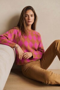 Sweater Rombos Fucsia