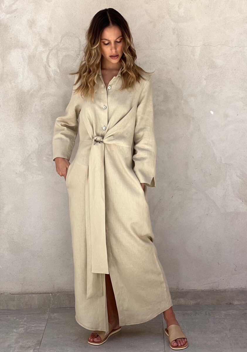VESTIDO LOTUS - BEIGE 