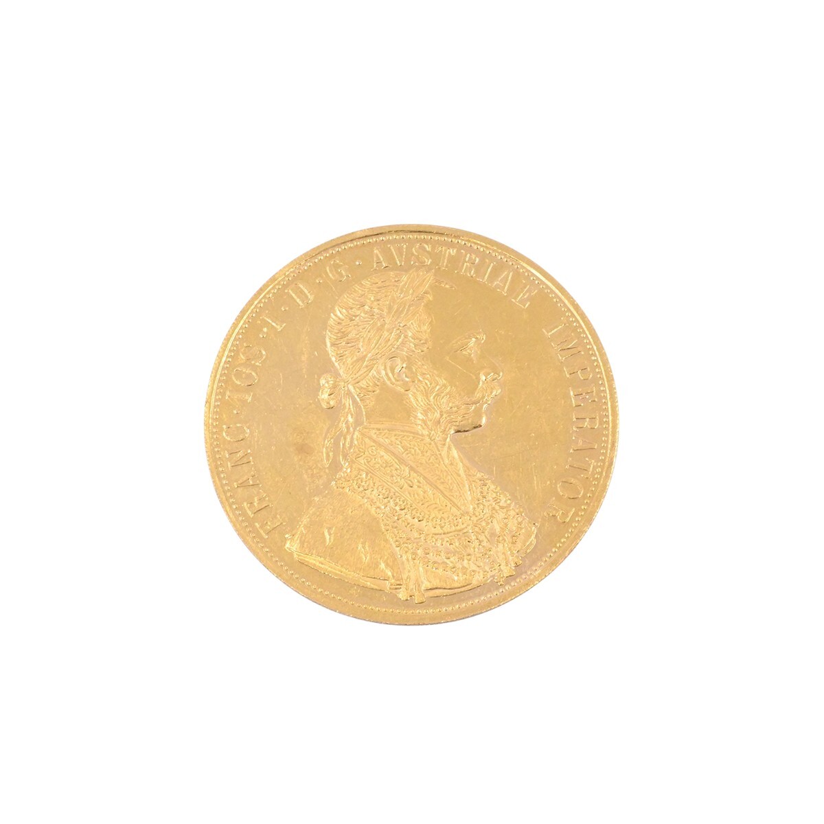 Moneda de oro Austria-Hungría 4 ducados año 1915. 