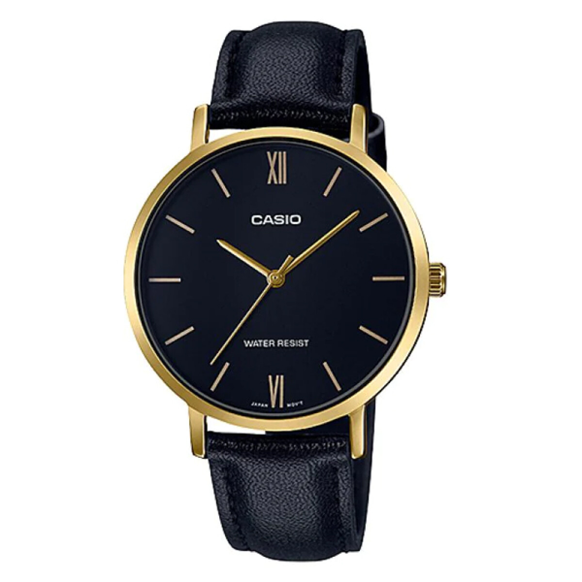 Reloj CASIO LTPVT01GL-1BUDF en Cuero Negro Esfera 34mm 