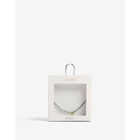 Pulsera De Acero Con Canutillos Dorado