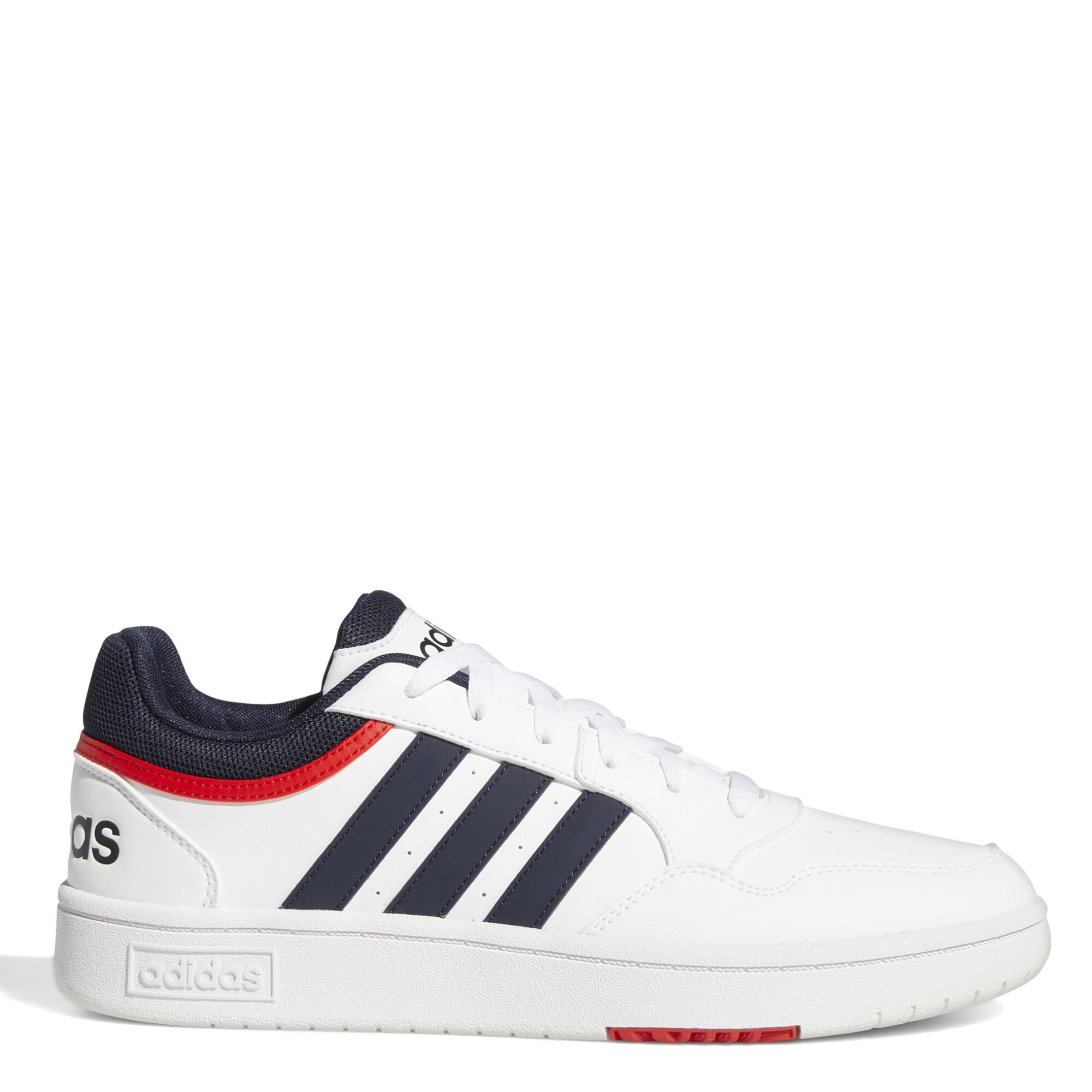 Championes de Hombre Adidas Hoops 3.0 Low Classic Vintage Adidas Blanco Azul Marino Rojo Peppos