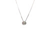 Colgante con cadena Chiara en oro blanco 18k con brillante en doble virola Colgante con cadena Chiara en oro blanco 18k con brillante en doble virola
