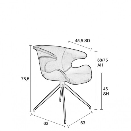 Silla MIA Gris