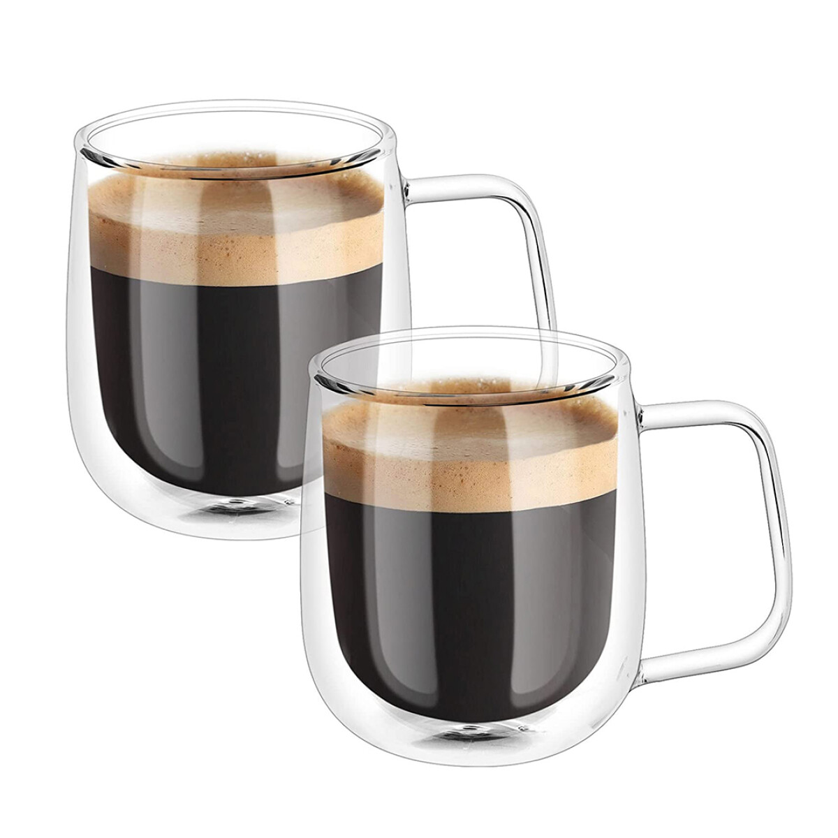 Taza de Vidrio Té Café Doble de Pared 250ML (Unidad) 