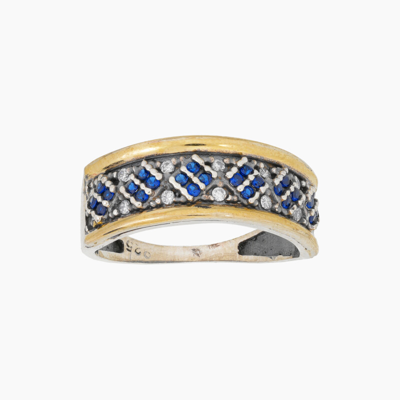 Anillo en Plata y oro con circonias Anillo En Plata Y Oro Con Circonias