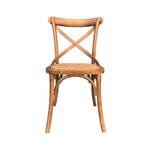 SILLA CROSS 46x42x87CM MADERA/RATTAN OSCURO SILLA CROSS 46x42x87CM MADERA/RATTAN OSCURO