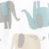 Enterito X2 algodón Carters con pie RN Elefante Celeste Beige Striped Pastel