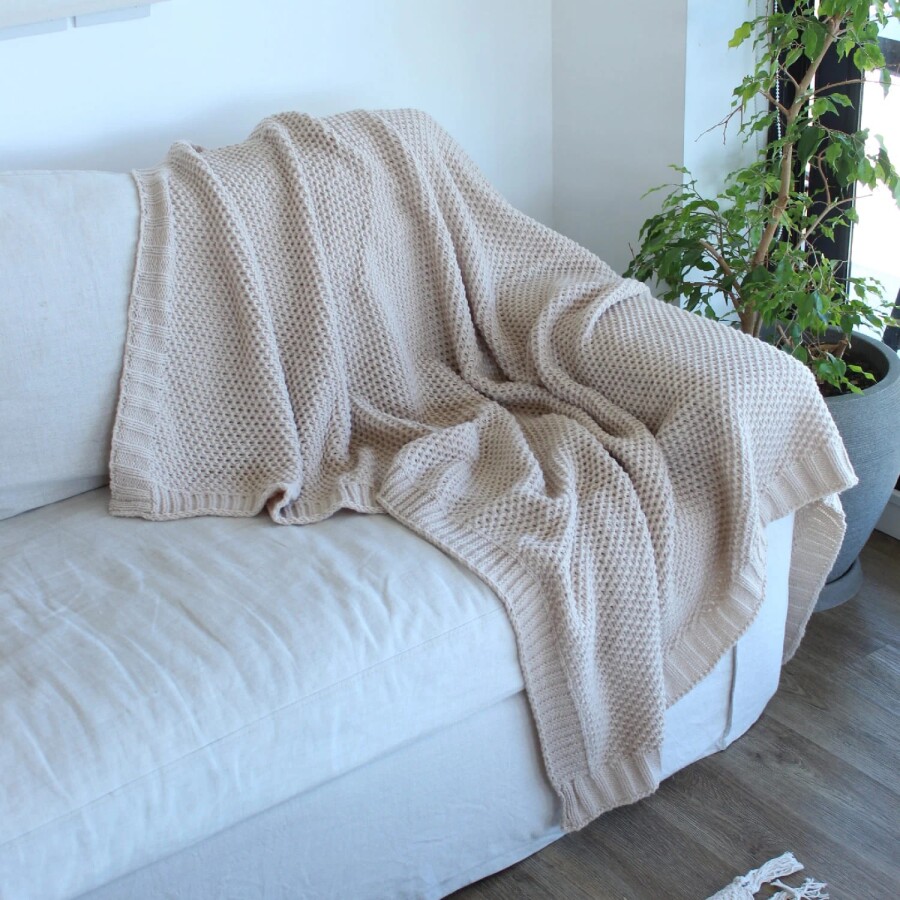 Manta Tejida Caqui Manta Tejida Caqui