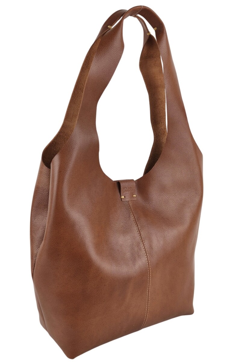 Tote Bag de Cuero Genuino Marrón