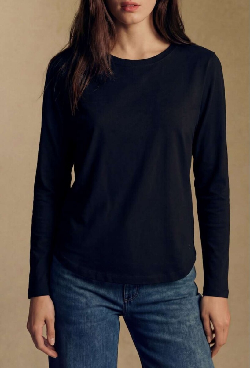 Remera Algodón Elastano - Negro 