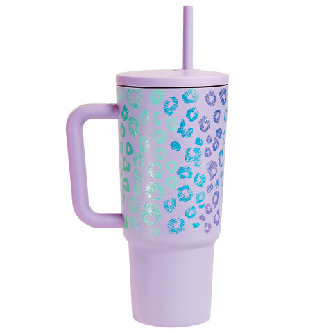 Vaso Térmico Metalico 1.2 Litros Diseño Sorbito Agua Cafe Color Violeta