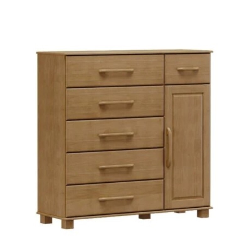 Comoda Finestra 1 Puerta 6 Cajones Ouro 2241-o Comoda Finestra 1 Puerta 6 Cajones Ouro 2241-o