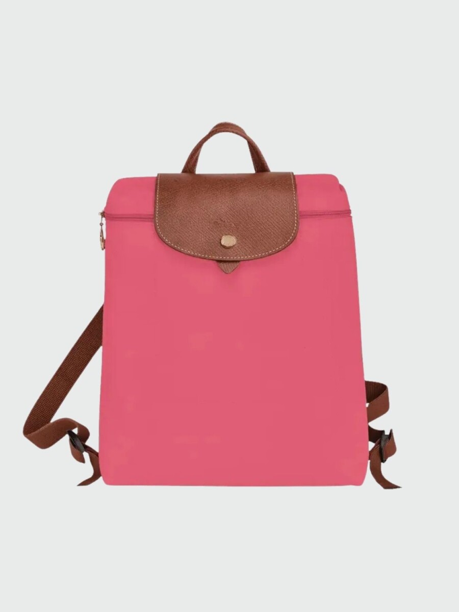 Longchamp -Mochila Longchamp plegable de nylon con cierre, Le pliage M - Fucsia 