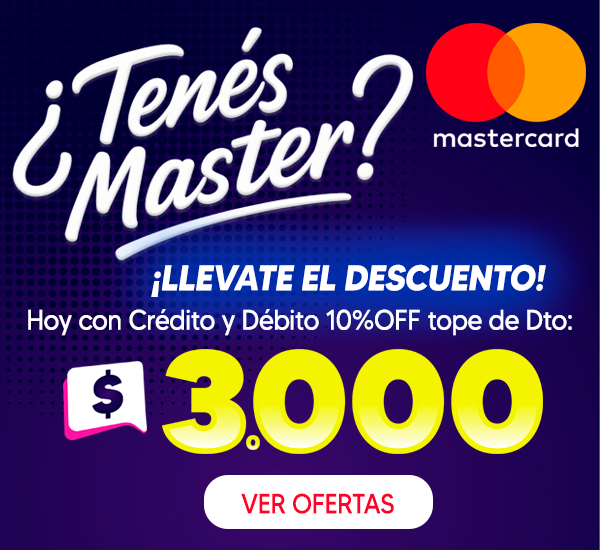 ¡Descuento con Master hasta 3000 pesos!