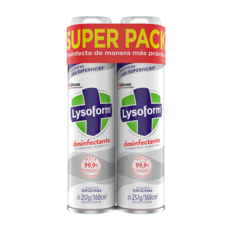 Pack Desinfectante Aerosol Lysoform Original 360ml 2 Unidades Pack Desinfectante Aerosol Lysoform Original 360ml 2 Unidades