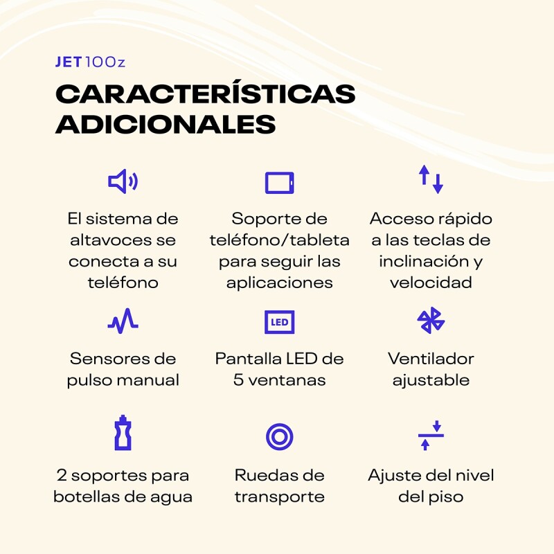 Caminador Eléctrico Plegable Reebok Jet 100Z 2Hp 18 Km/H Negro