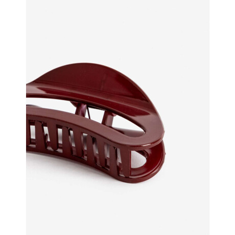 Broche De Acrílico Curvo Rojo Burdeaux