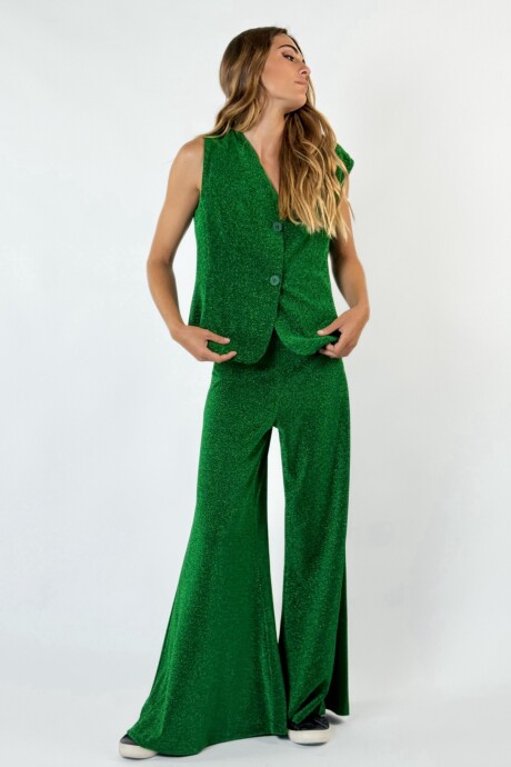 PANTALON DAFNE CON LUREX Turquesa