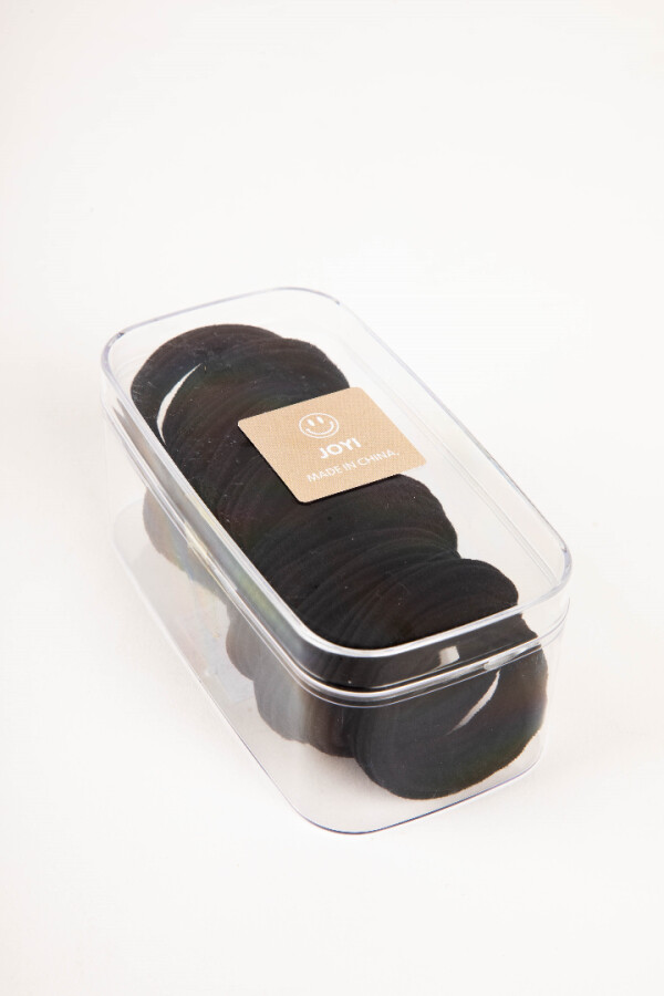 SET DE GOMITAS DE PELO NEGRAS Negro